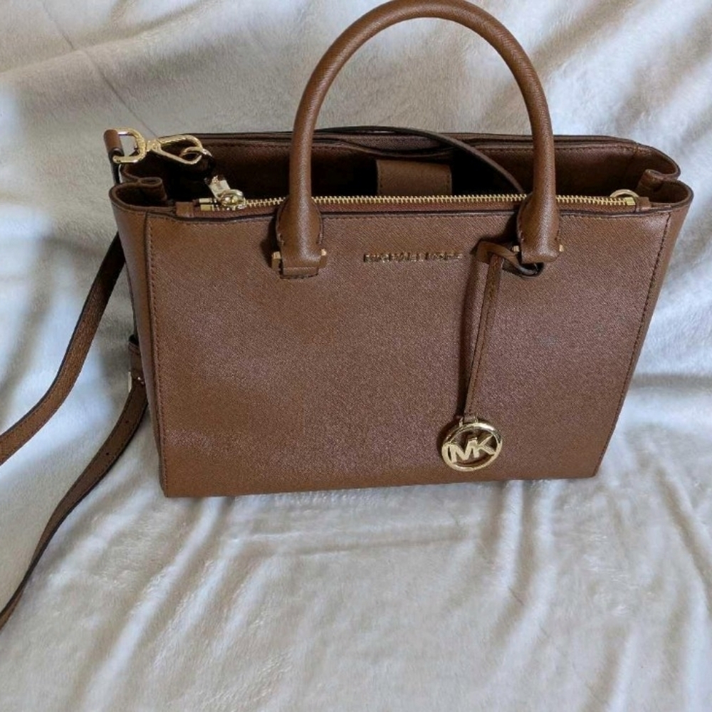 Matching Michael Kors Tan Leather Satchel & Wallet
